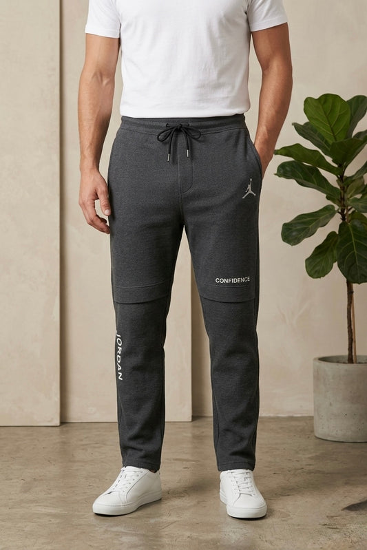 Button & Threads Men's Jordon Charcoal Jacquard Trousers - button & threads