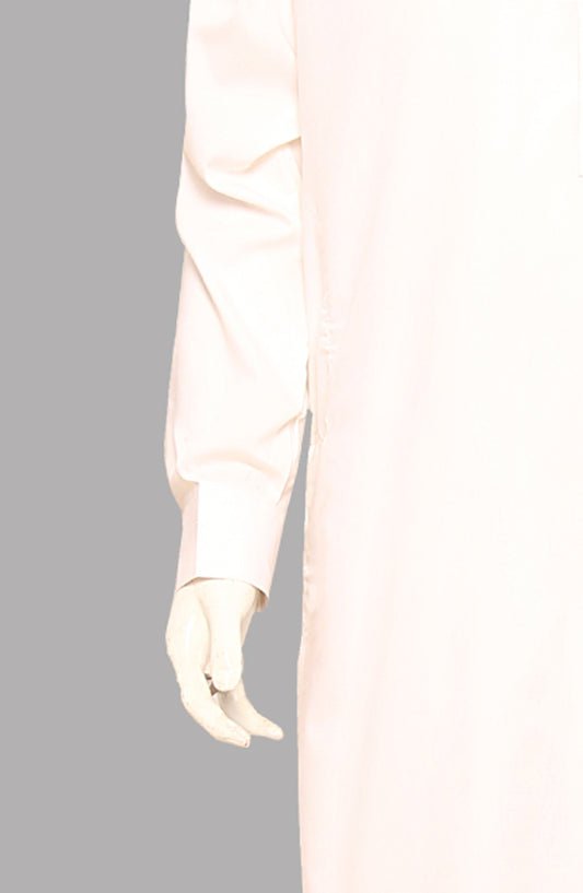 Men’s Plain Shalwar Qameez- Off-White - button & threads