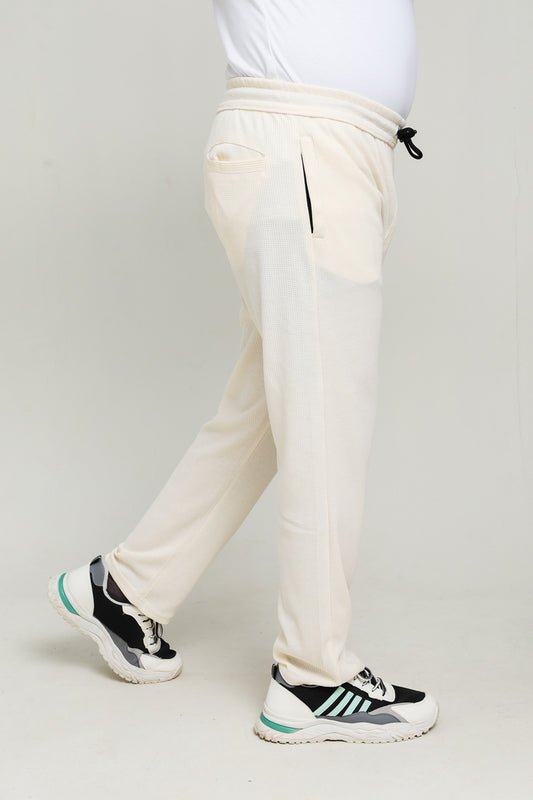 Button & Threads Men's Cream Jacquard Trousers - button & threads