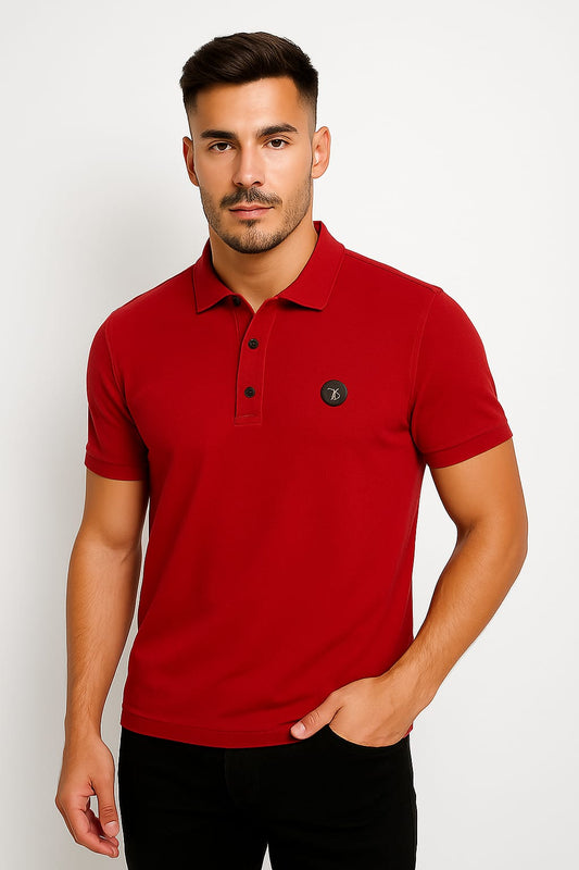 Button & Threads Men's Red Executive Collar Shirt - button & threads