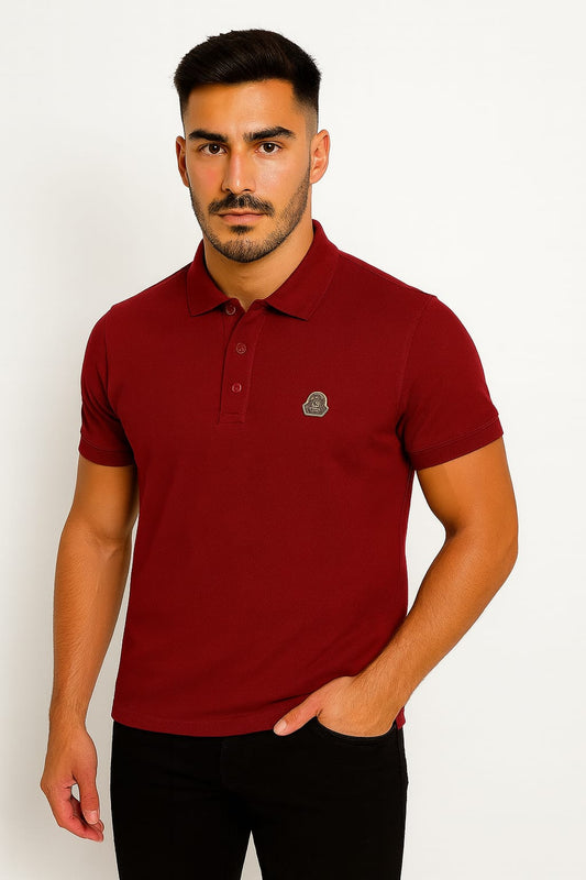 Button & Threads Men's Mehroon Executive Collar Shirt - button & threads