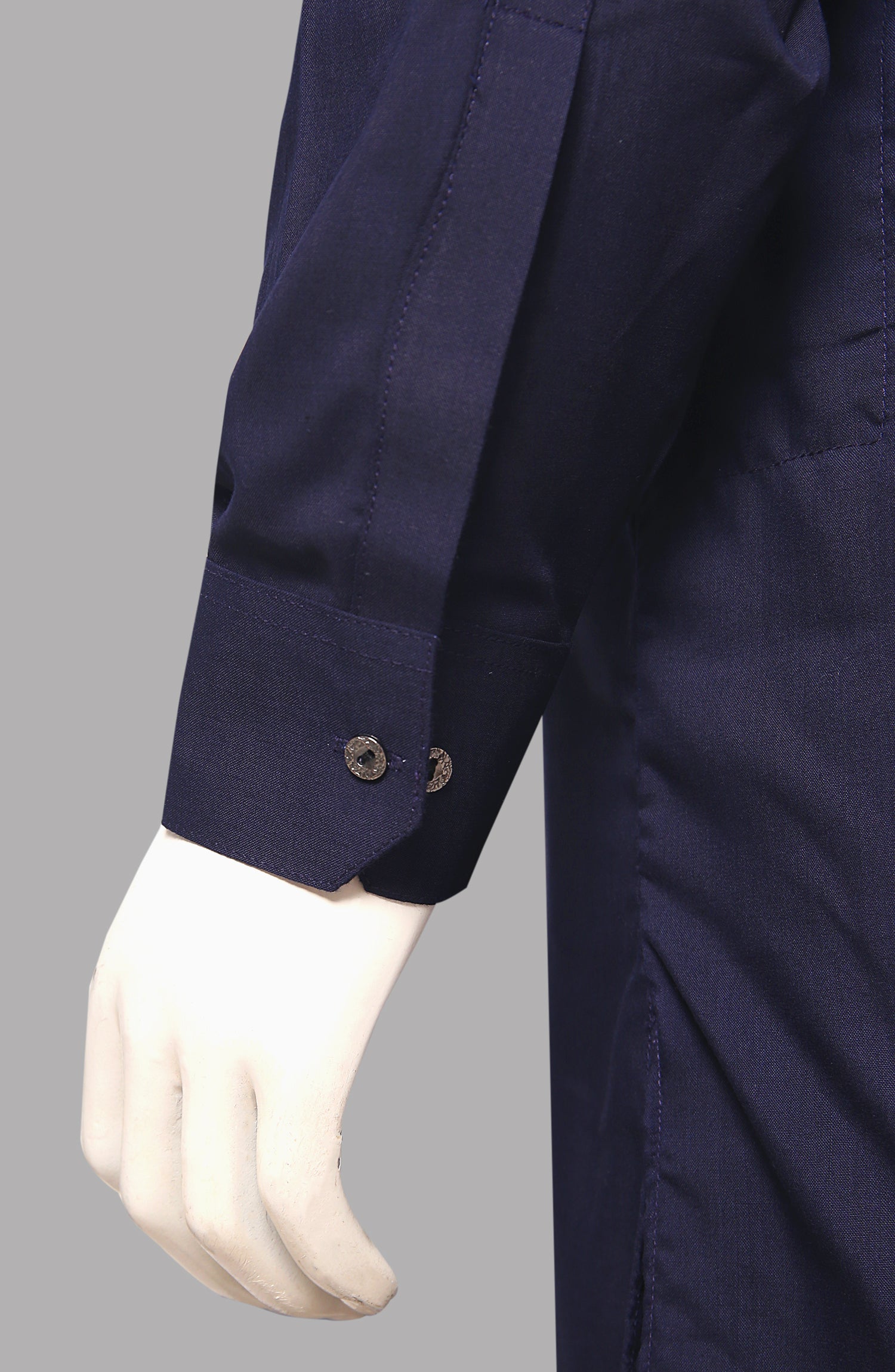 Men’s Plain Shalwar Qameez- Navy - button & threads