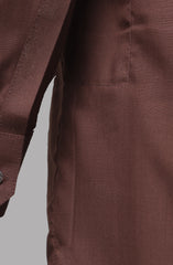 Men’s Embrioded  Shalwar Qameez- Mahroon - button & threads