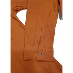 Men Stretchable Safari Suit-Khaki - button & threads