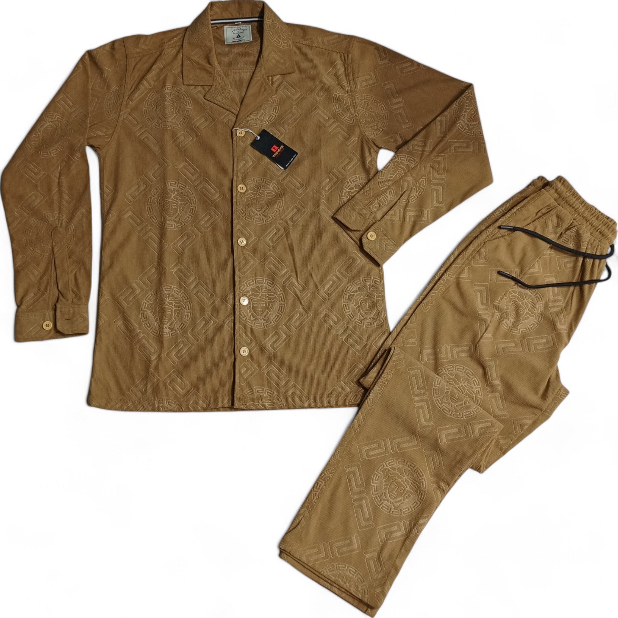Men China Cotrai Safari Suit- Skin -Ve-sachi - button & threads