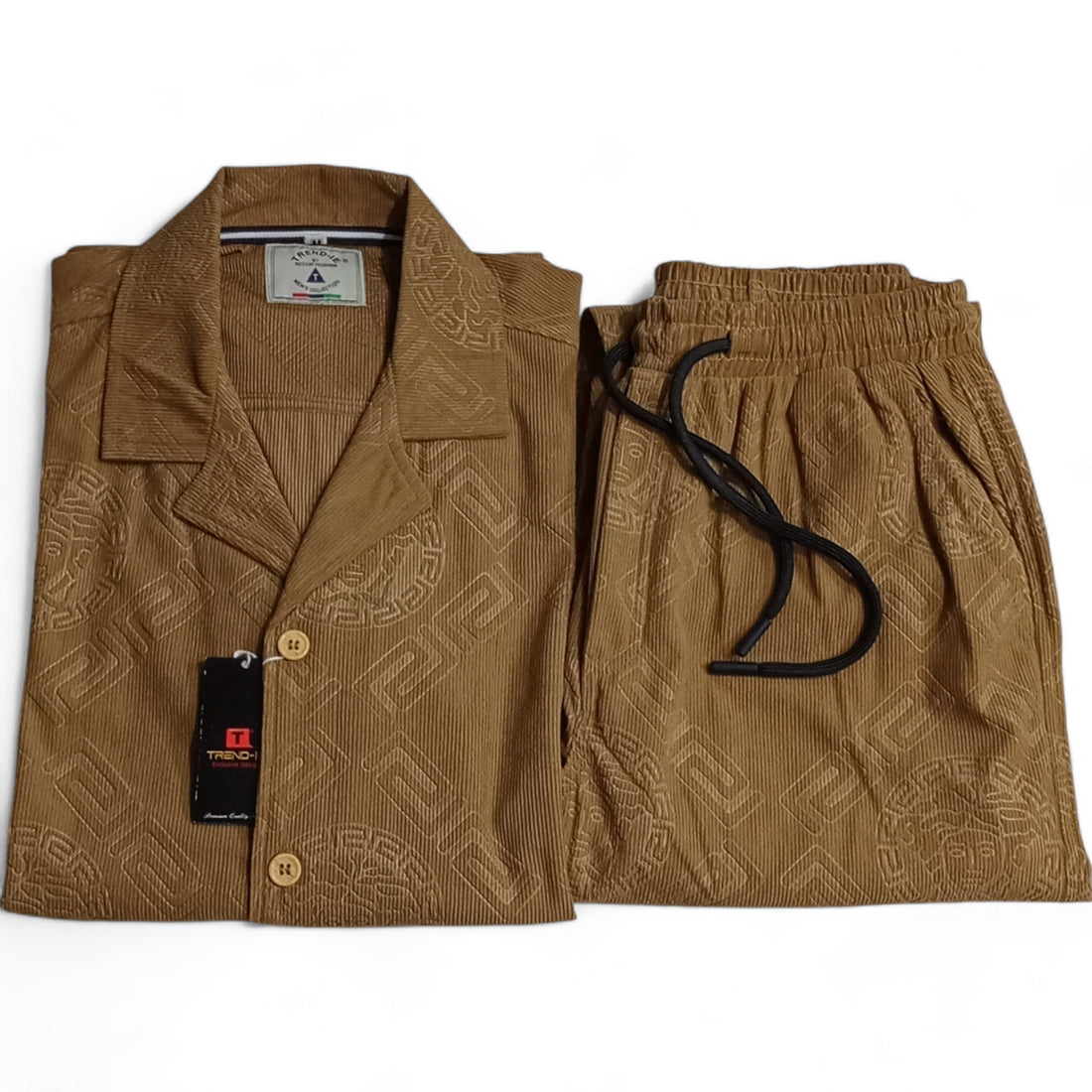 Men China Cotrai Safari Suit- Skin -Ve-sachi - button & threads
