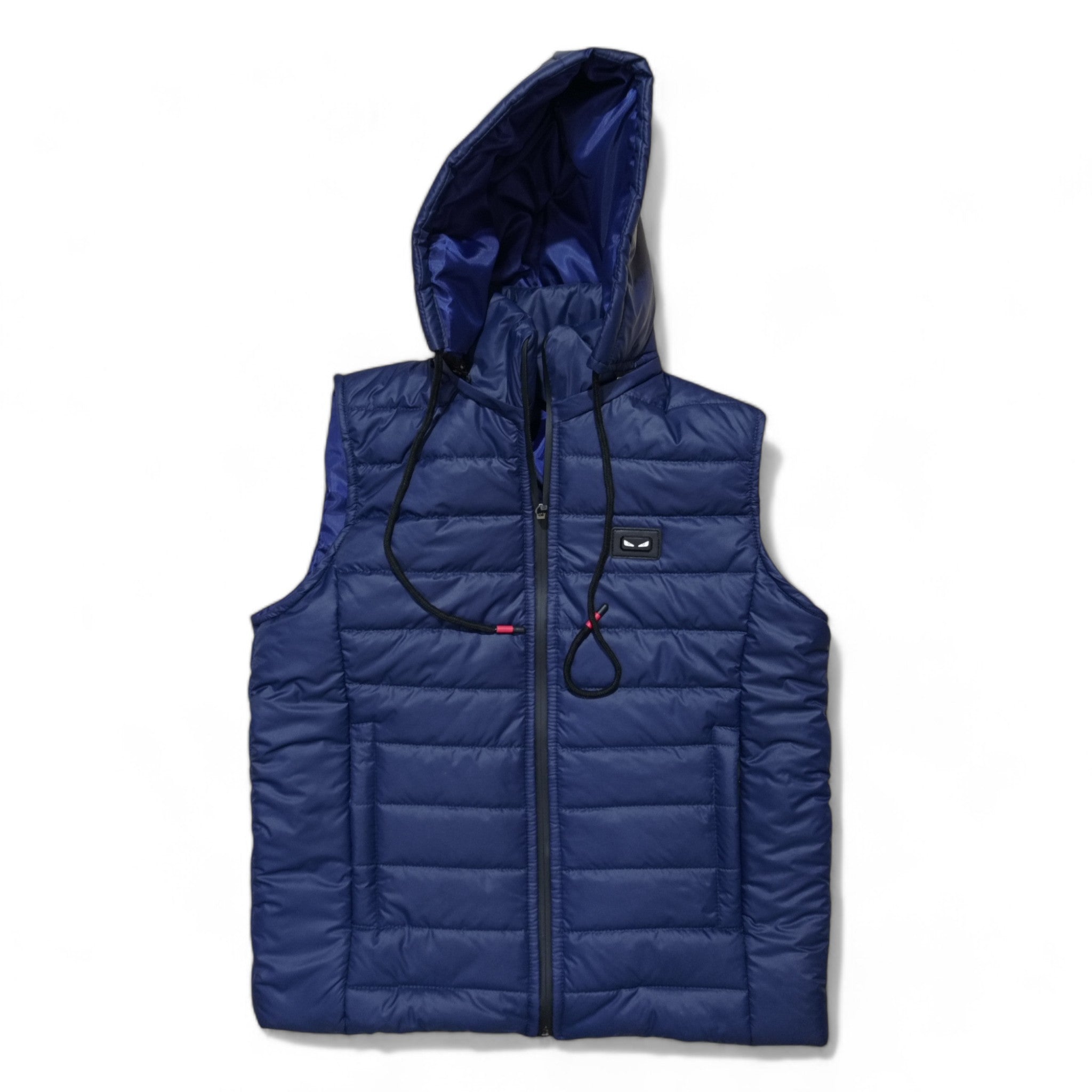 Button & Threads™ Unisex Sleeves Less Matt Navy Blue Puffer Jacket - button & threads