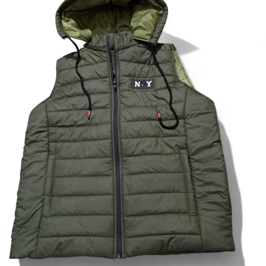 Button & Threads™ Unisex Sleeves Less Commando Green Puffer Jacket - button & threads