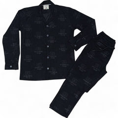 Men China Cotrai Safari Suit- Black -Paris - button & threads