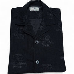 Men China Cotrai Safari Suit- Black -Paris - button & threads