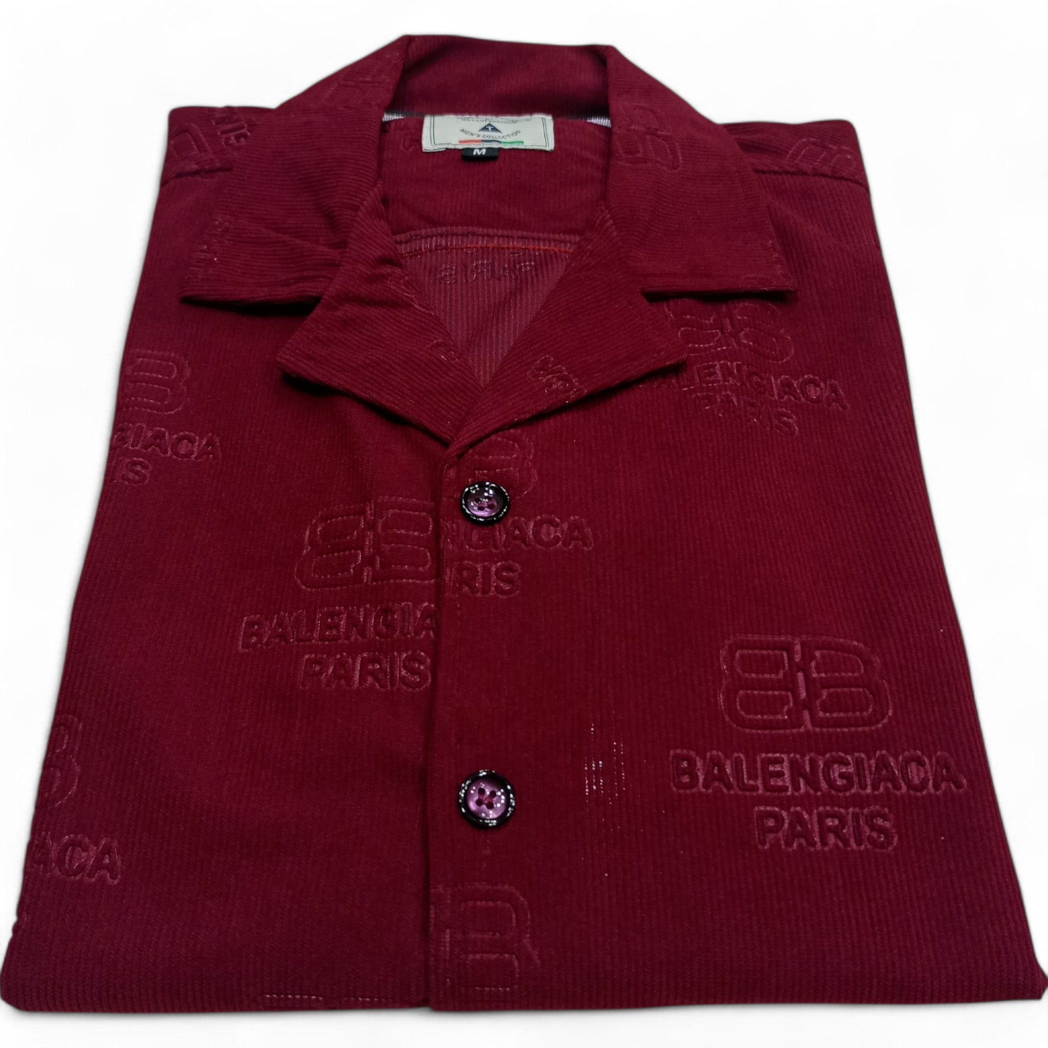 Men China Cotrai Safari Suit- Mehroon -Paris - button & threads