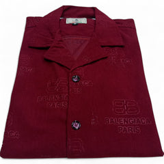 Men China Cotrai Safari Suit- Mehroon -Paris - button & threads