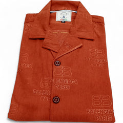 Men China Cotrai Safari Suit- Rust -Paris - button & threads