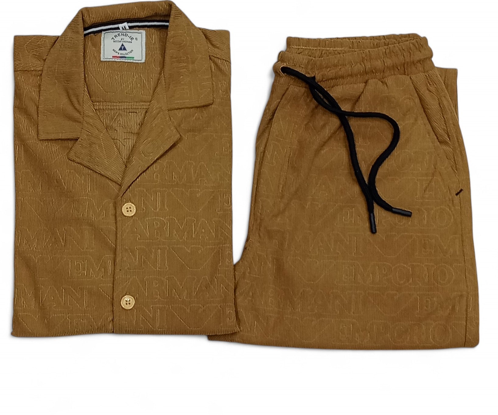 Men China Cotrai Safari Suit- Skin-Ar-mani - button & threads
