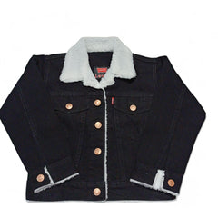 Button & Threads™ Boys/Girls Denim Jacket-Jet Black - button & threads