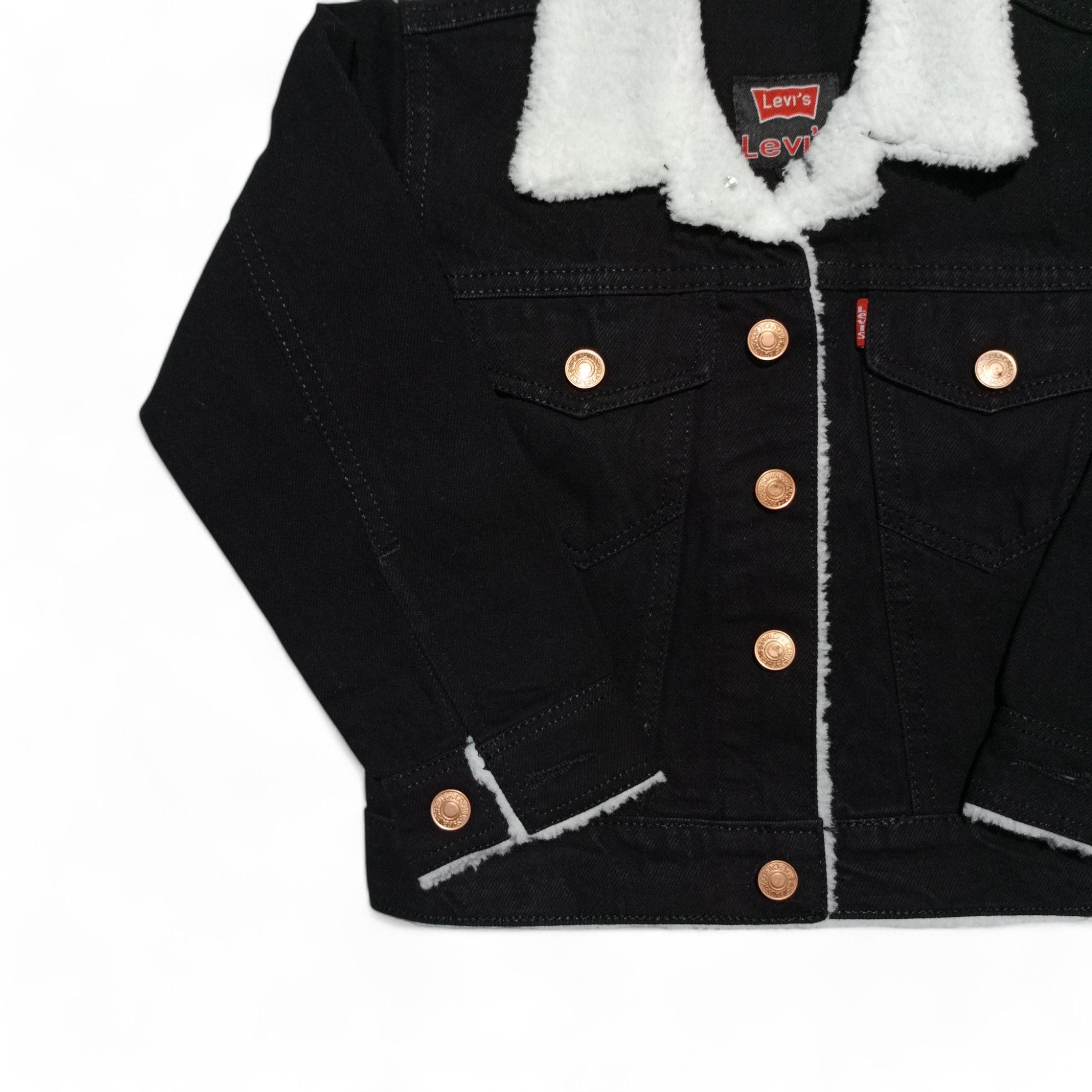 Button & Threads™ Boys/Girls Denim Jacket-Jet Black - button & threads