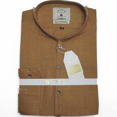 Men’s Embrioded Shalwar Qameez- Light Mustard -BC1007 - button & threads