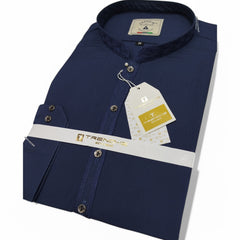 Men’s Embrioded Shalwar Qameez-Navy Blue BC1014 - button & threads