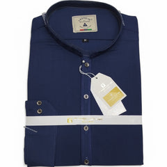 Men’s Embrioded Shalwar Qameez-Navy Blue BC1014 - button & threads