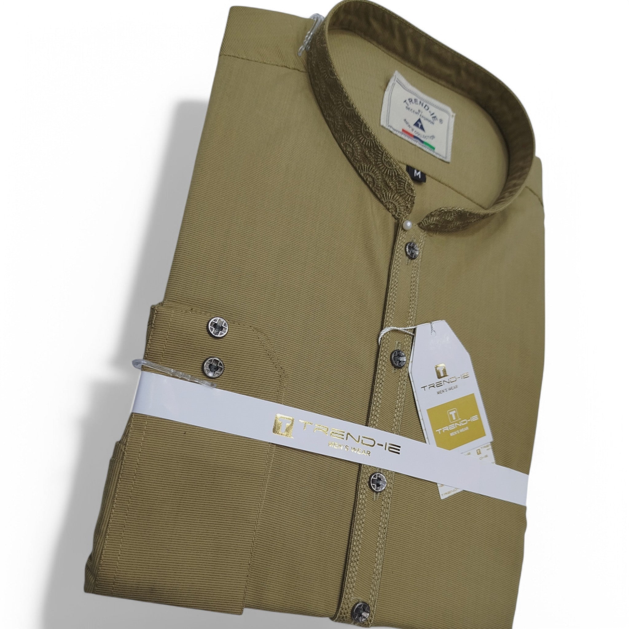 Men’s Embrioded Shalwar Qameez-Skin Shamray -BC1012 - button & threads