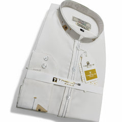 Men’s Embrioded Shalwar Qameez- Off-White BC1020 - button & threads