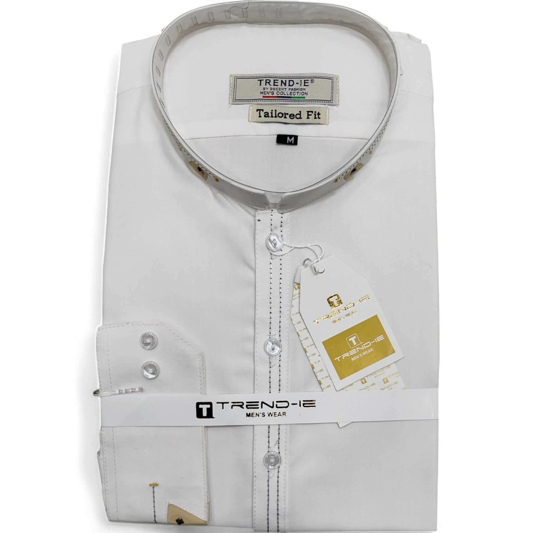 Men’s Embrioded Shalwar Qameez- Off-White BC1020 - button & threads