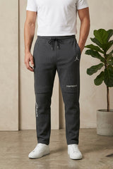Button & Threads Men's Jordon Charcoal Jacquard Trousers - button & threads