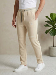 Button & Threads Men's Jordon Cream Jacquard Trousers