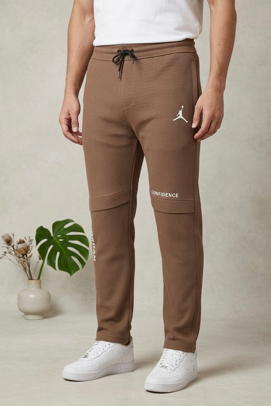 Button & Threads Men's Jordon Brown Jacquard Trousers - button & threads