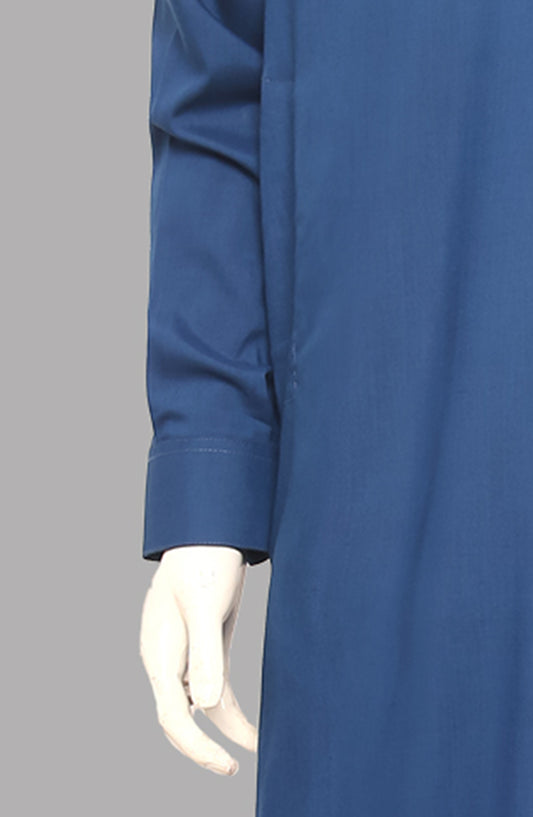 Men’s Embroided Shalwar Qameez-Royal-Blue - button & threads