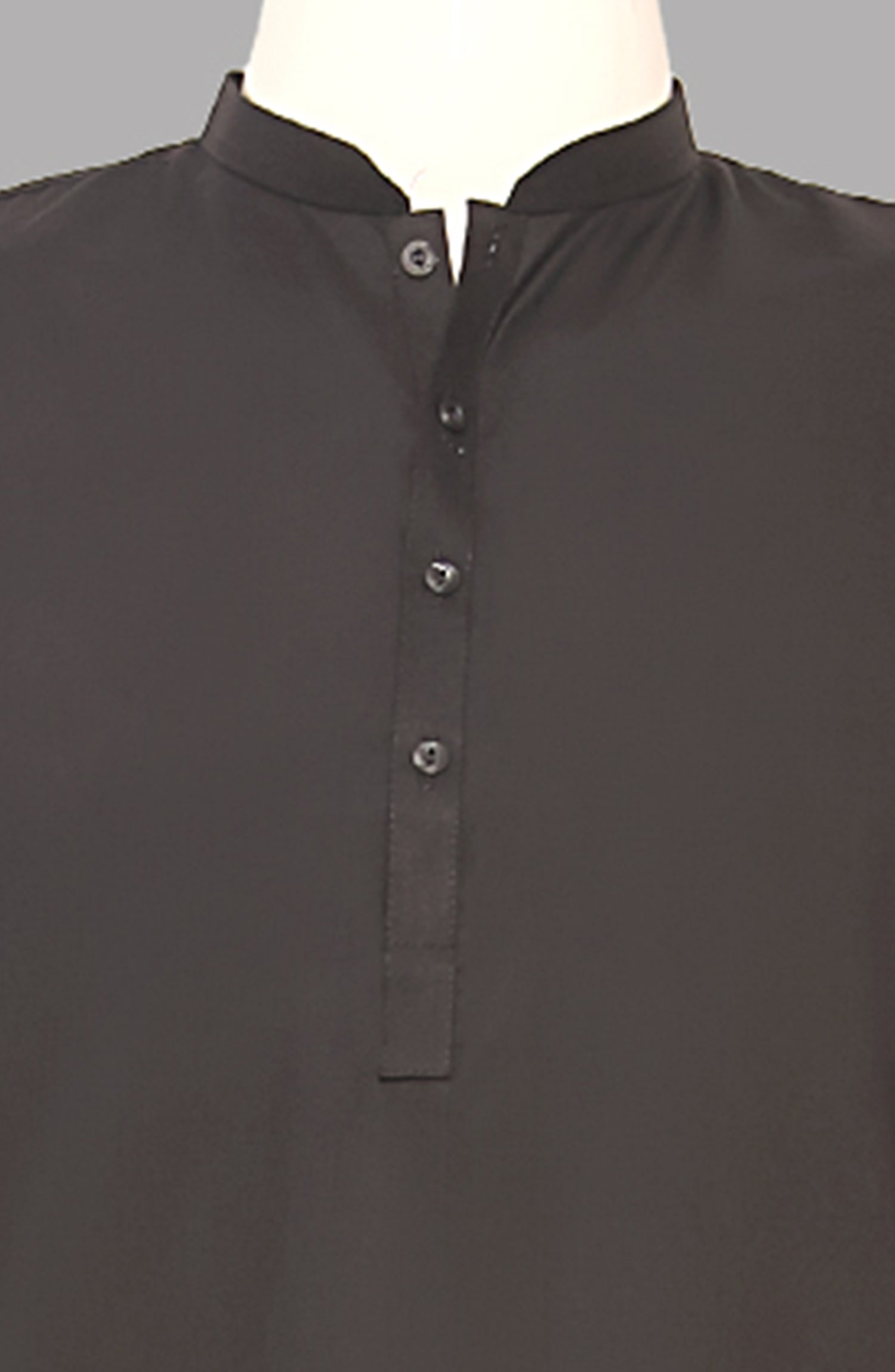 Men’s Plain Shalwar Qameez- Dark Brown - button & threads