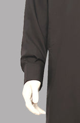 Men’s Plain Shalwar Qameez- Dark Brown - button & threads