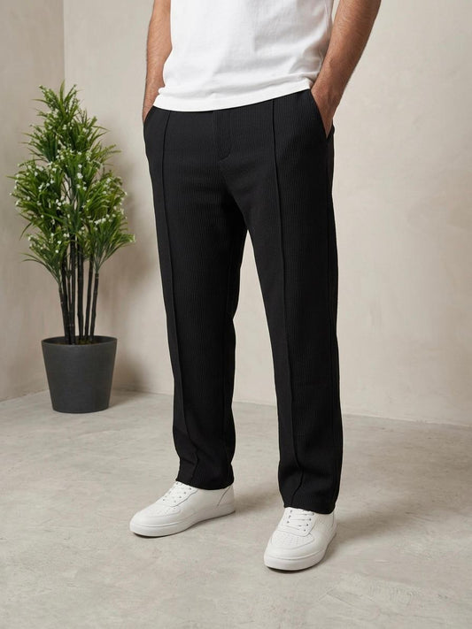 Men's Baggy Trouser-Jet Black - button & threads