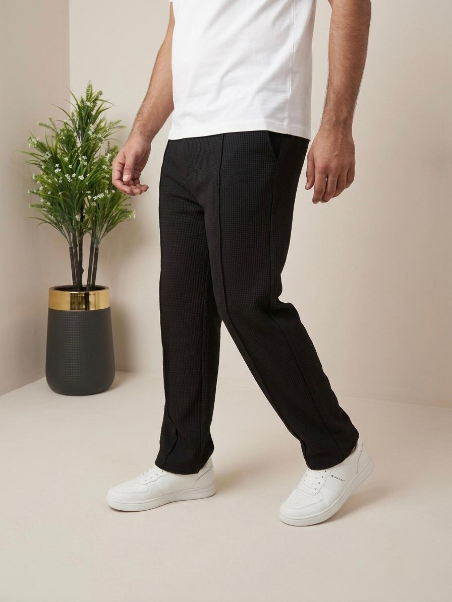 Men's Baggy Trouser-Jet Black - button & threads