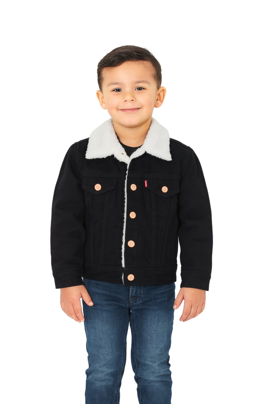 Button & Threads™ Boys/Girls Denim Jacket-Jet Black - button & threads