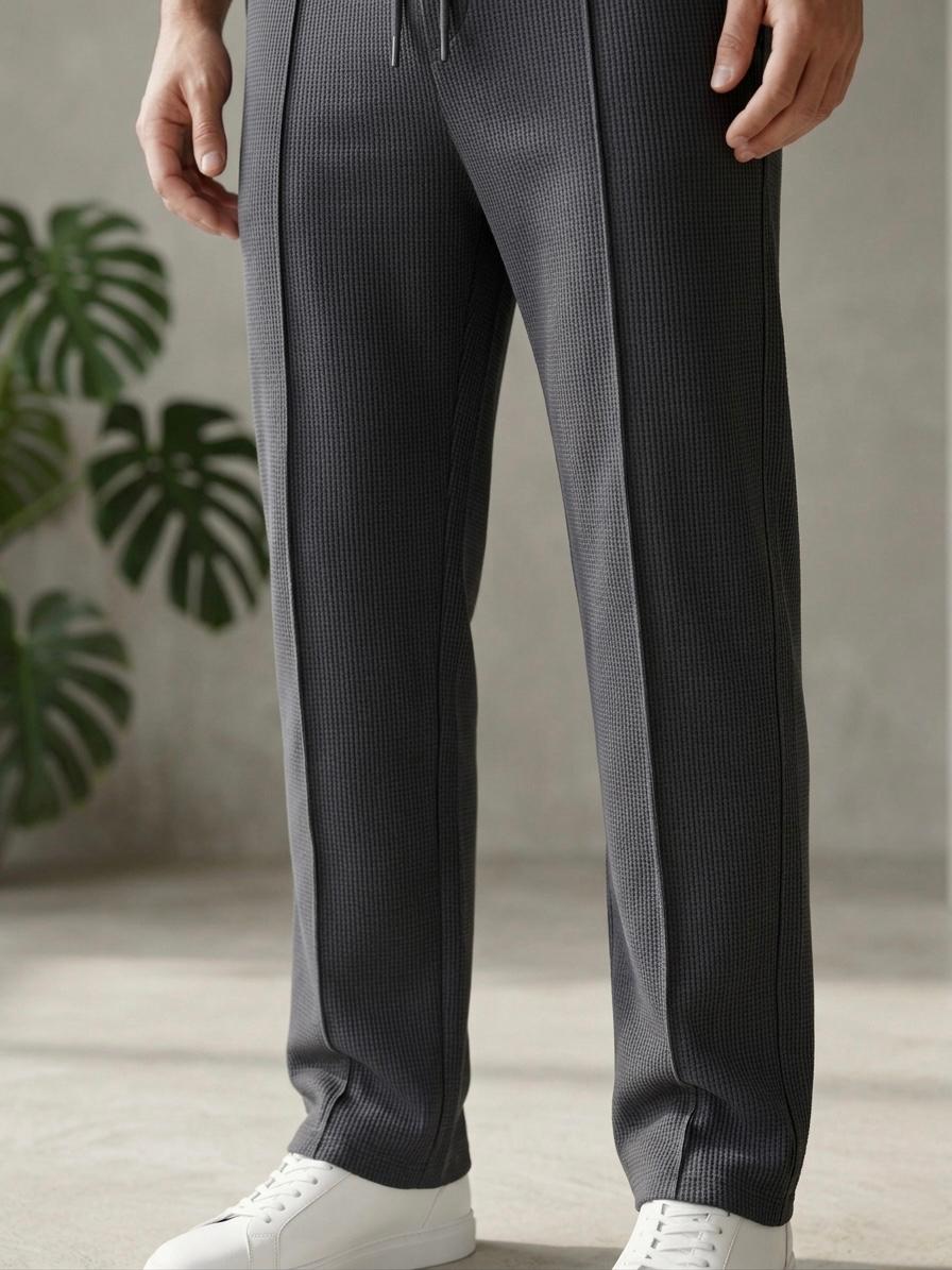 Men's Baggy Trouser-Dark Grey - button & threads