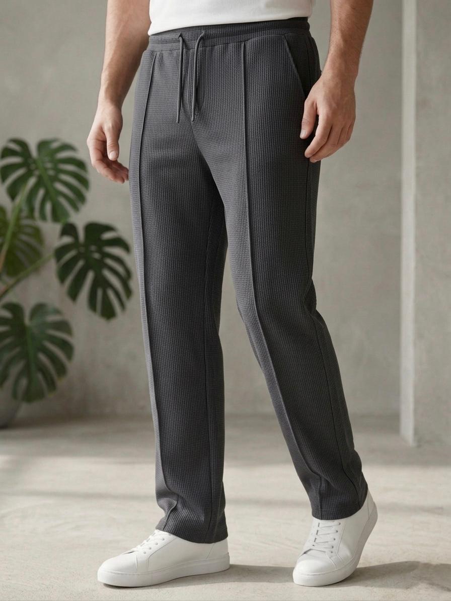 Men's Baggy Trouser-Dark Grey - button & threads