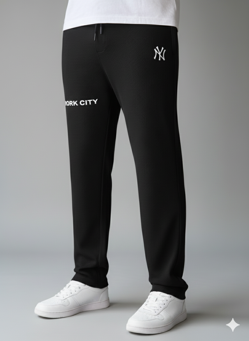 Men's Imported NY Black Jacquard Trousers - button & threads