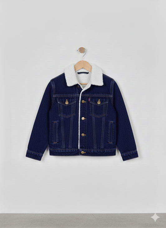 Button & Threads™ Boys/Girls Denim Jacket-Navy Blue