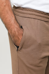 Button & Threads Men's Brown Jacquard Trousers - button & threads