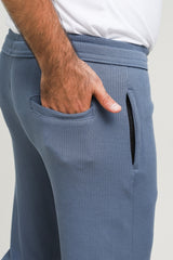 Button & Threads Men's Grey Jacquard Trousers - button & threads