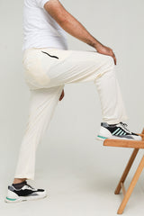 Button & Threads Men's Cream Jacquard Trousers - button & threads