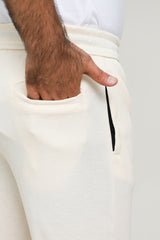 Button & Threads Men's Cream Jacquard Trousers - button & threads