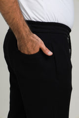 Button & Threads Men's Jet Black Jacquard Trousers - button & threads