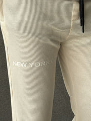 Men's Imported NY Cream Jacquard Trousers - button & threads