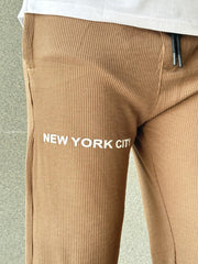 Men's Imported NY Brown Jacquard Trousers - button & threads