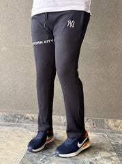 Men's Imported NY Dark Grey Jacquard Trousers - button & threads