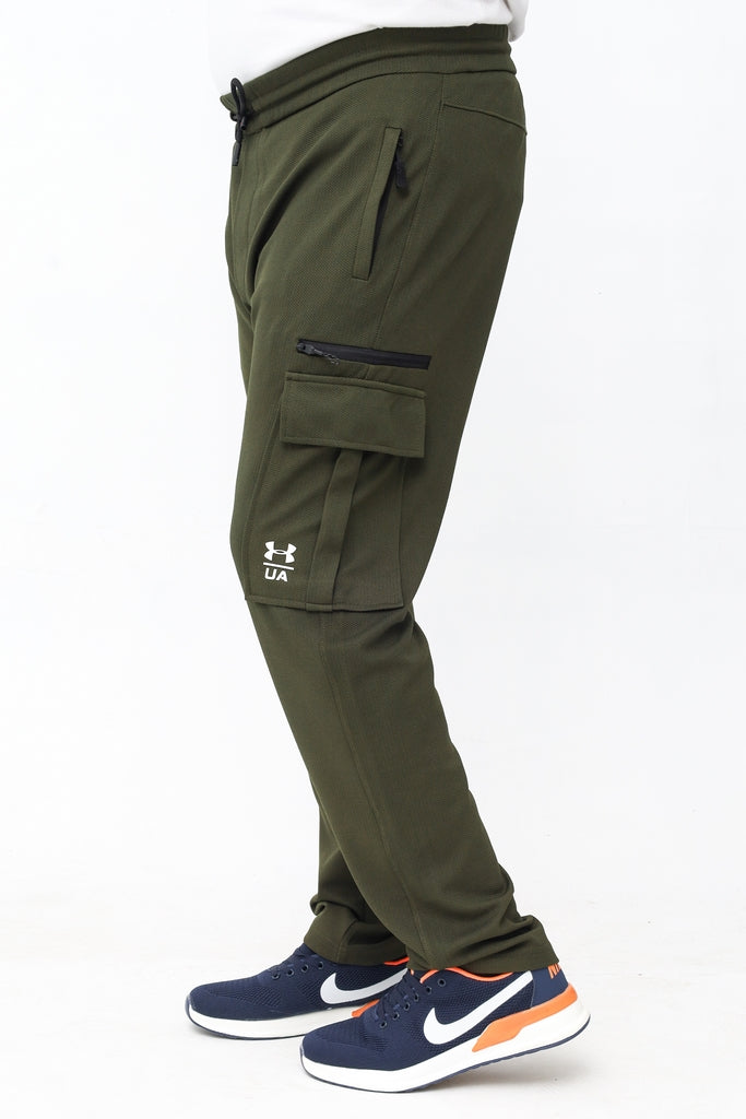 Men's Imported UA Cargo Commando Green Trousers - button & threads