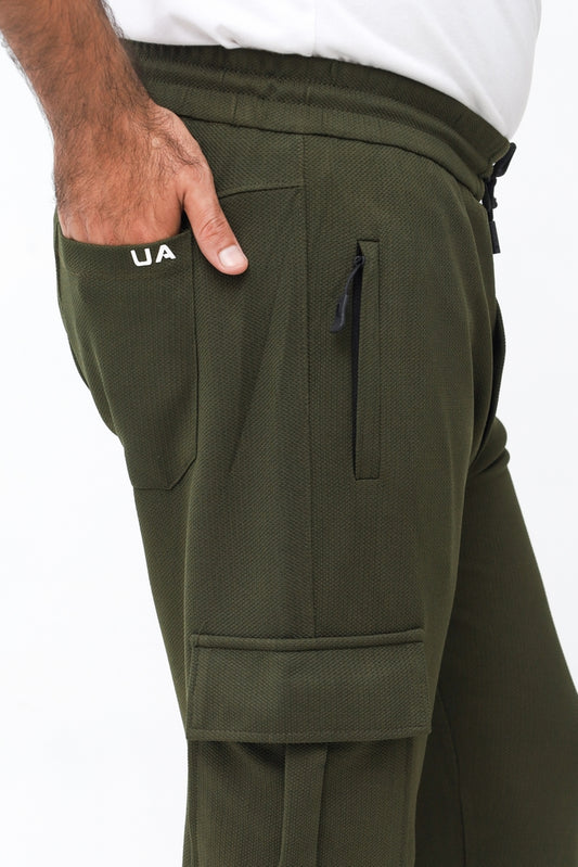Men's Imported UA Cargo Commando Green Trousers - button & threads