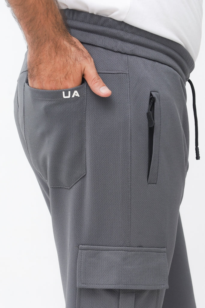 Men's Imported UA Cargo Grey Trousers - button & threads